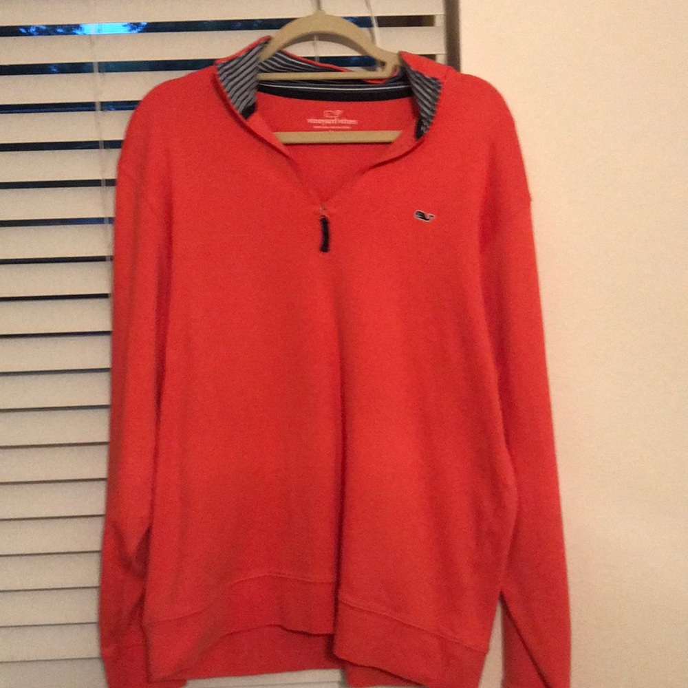 Mens Vineyard Vines Pullover Jacket (Pink/Orange)